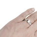 Ring 52 Solitaire white gold set with a diamond weighing 0.40 carat. 58 Facettes 30381
