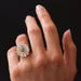 Ring 50 Rock crystal gold diamond ring 58 Facettes 19-176A