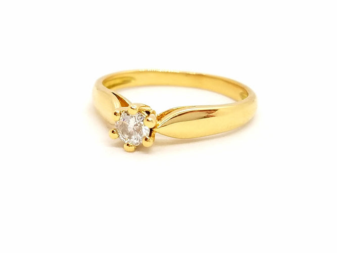 Bague 51 Bague Solitaire Or jaune Diamant 58 Facettes 718109CN