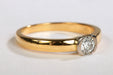 Ring 54 Solitaire Ring Yellow Gold Diamond 58 Facettes 06001CD