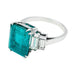 Ring 54 White gold ring, 5.90 cts emerald, diamonds. 58 Facettes 30684