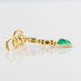 Pendant Gold and emerald and diamond vine leaf pendant 58 Facettes 20-253