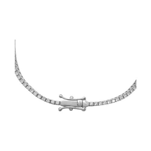 Bracelet Bracelet ligne diamants en or blanc. 58 Facettes 30221