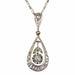 Pendentif Pendentif ancien goutte diamants et sa chaine 58 Facettes 18-276