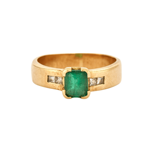 Bague 59 Bague Emeraude Diamants 58 Facettes EL2-138