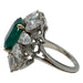Ring 51 Ring in white and yellow gold with emerald and diamonds. 58 Facettes 25405