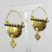 Boucles d'oreilles Boucles d'oreilles Paniers de vermeil et perles bleues 58 Facettes EO032