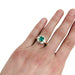 Ring 58 Mellerio ring in yellow gold, emerald and diamonds. 58 Facettes 29028-1