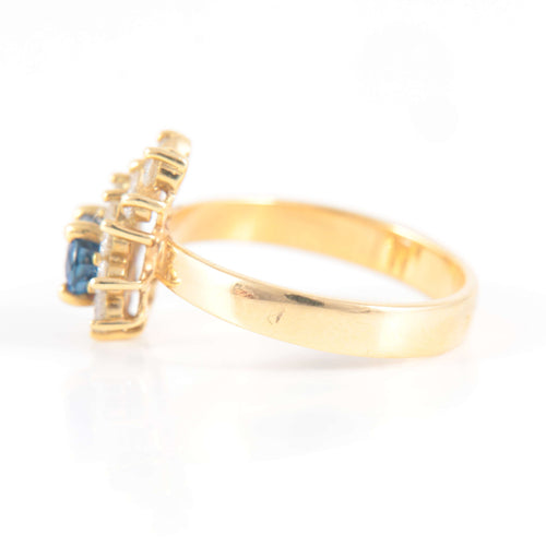 Bague 52.5 Bague Saphir Diamants Or jaune 58 Facettes 1