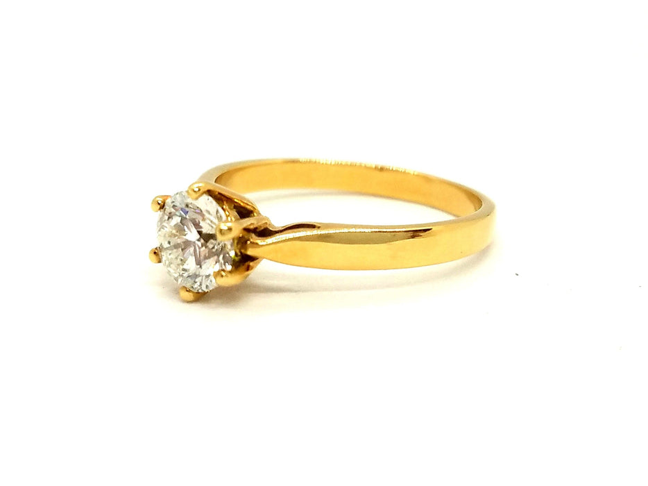 Bague 57 Bague Solitaire Or jaune Diamant 58 Facettes 813001CN