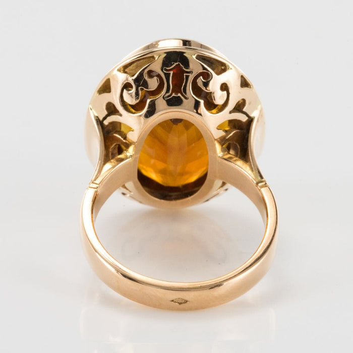 Bague 51 Bague citrine or jaune vintage 58 Facettes 18-225-51