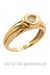 Ring 51 Solitaire 3 gold 0.20 carat 58 Facettes 10891