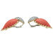 Earrings M.Gérard earrings in yellow gold, platinum, coral and diamonds. 58 Facettes 28331