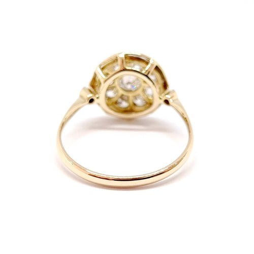 Bague Bague ancienne or jaune diamants 58 Facettes