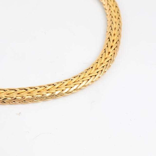 Collier Collier Or jaune poli et texturé 58 Facettes 1