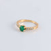 Ring 52 Emerald Ring with Diamonds 58 Facettes FM64