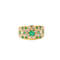 Bague Bague bandeau diamants émeraudes 58 Facettes J35