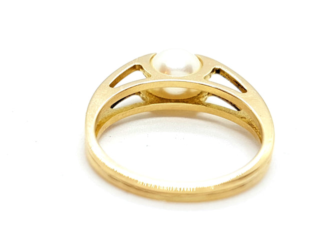 Bague 54 Bague Or jaune Perle 58 Facettes 00317CN