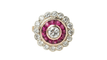 Bague 54 Bague entourage Rubis Diamants 58 Facettes 32432