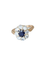 Bague Bague marguerite saphir entourage diamants 58 Facettes
