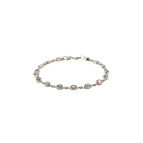 Bracelet Bracelet Saphirs bleus et roses 58 Facettes