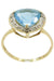 Ring 58 Topaz and diamond ring 58 Facettes 21961