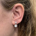 Boucles d'oreilles Dormeuses en platine et diamants. 58 Facettes 30176