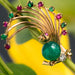 Brooch Vintage bird brooch ruby ​​emerald chrysoprase and diamond 58 Facettes 19-589