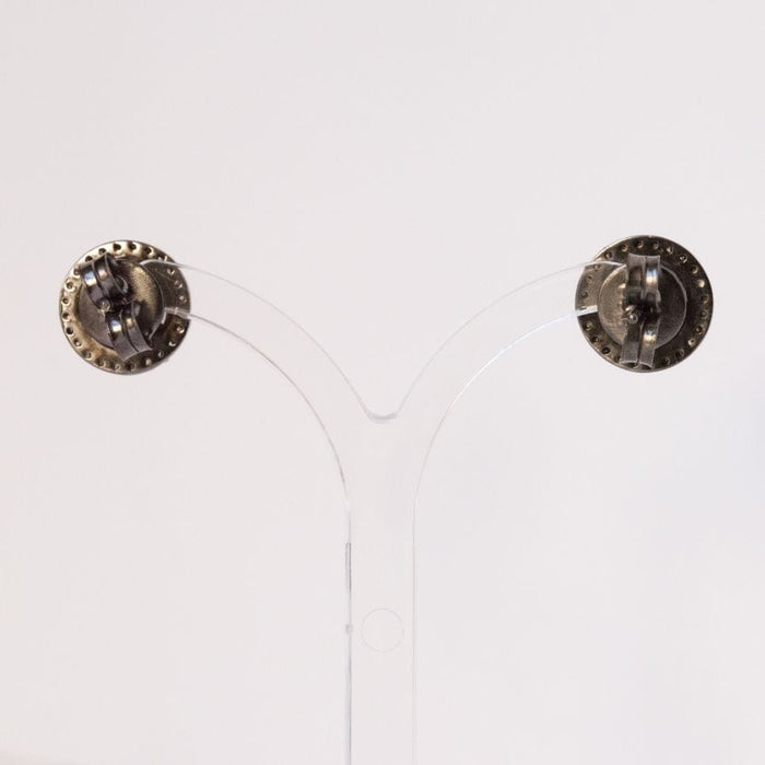 Boucles d'oreilles Puces d'oreilles pierres de lune et diamants 58 Facettes 18-335