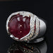 Bague 54 Bague Dôme Rubis Diamants 58 Facettes 21-069-54