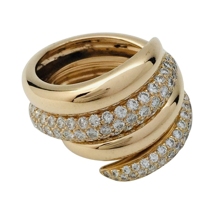 Bague 53 Bagues Chaumet modèle "Tango" en or jaune, diamants. 58 Facettes 29010-1