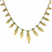Necklace Gold and emerald feather necklace 58 Facettes 21-245