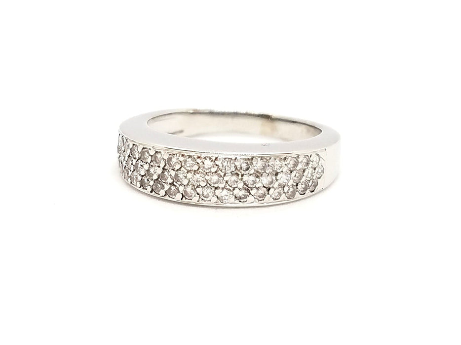 Bague 56 Bague Or blanc Diamant 58 Facettes 729105CN