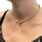 Collier Collier or jaune, diamant poire 1.02 ct, diamants navette et brillant. 58 Facettes 30530