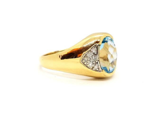 Bague 57 Bague Or jaune Topaze 58 Facettes 750307CN