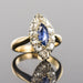 Bague 45 Bague marquise diamants saphir ancienne 58 Facettes 20-311-45