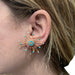 Boucles d'oreilles Boucles d'oreilles en or rose "Feux d'artifices", turquoises et diamants. 58 Facettes 22603