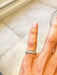 Platinum wedding ring set with diamonds 58 Facettes
