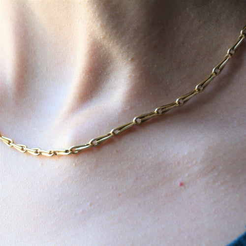 Collier Chaîne de montre ancienne en or jaune 58 Facettes 20-540