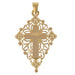 Cross pendant in openwork rose gold 58 Facettes 15-162