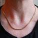 Yellow gold chain necklace with American mesh 58 Facettes 16-328B