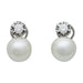 Boucles d'oreilles Boucles d'oreilles or blanc, diamants, perles. 58 Facettes 28747