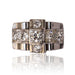 Ring 48 Art deco platinum diamond ring 58 Facettes 16-080-48
