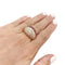 Bague 57 Bague dôme en or jaune diamants et rubis. 58 Facettes 30527