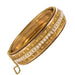 Bracelet Old bangle bracelet with fine pearls and ivy leaves 58 Facettes 20-385