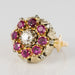 Bague 50 Bague ancienne fleur diamants et rubis 58 Facettes 20-168-48