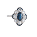 Ring Art Deco sapphire and diamond ring 58 Facettes