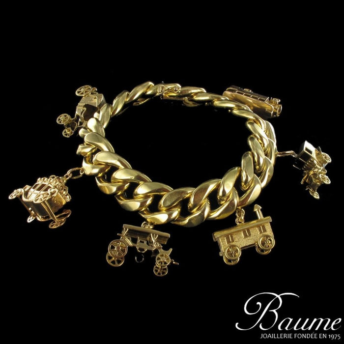 Bracelet Bracelet gourmette ancien breloques 58 Facettes 05-014-1463166
