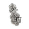 Boucles d'oreilles Boucles d'oreille fleurs en or blanc serties diamants baguette et ronds. 58 Facettes 30291