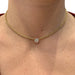 Necklace Solitaire diamond necklace in yellow gold. 58 Facettes 30042